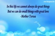 Do Small things with Great Love